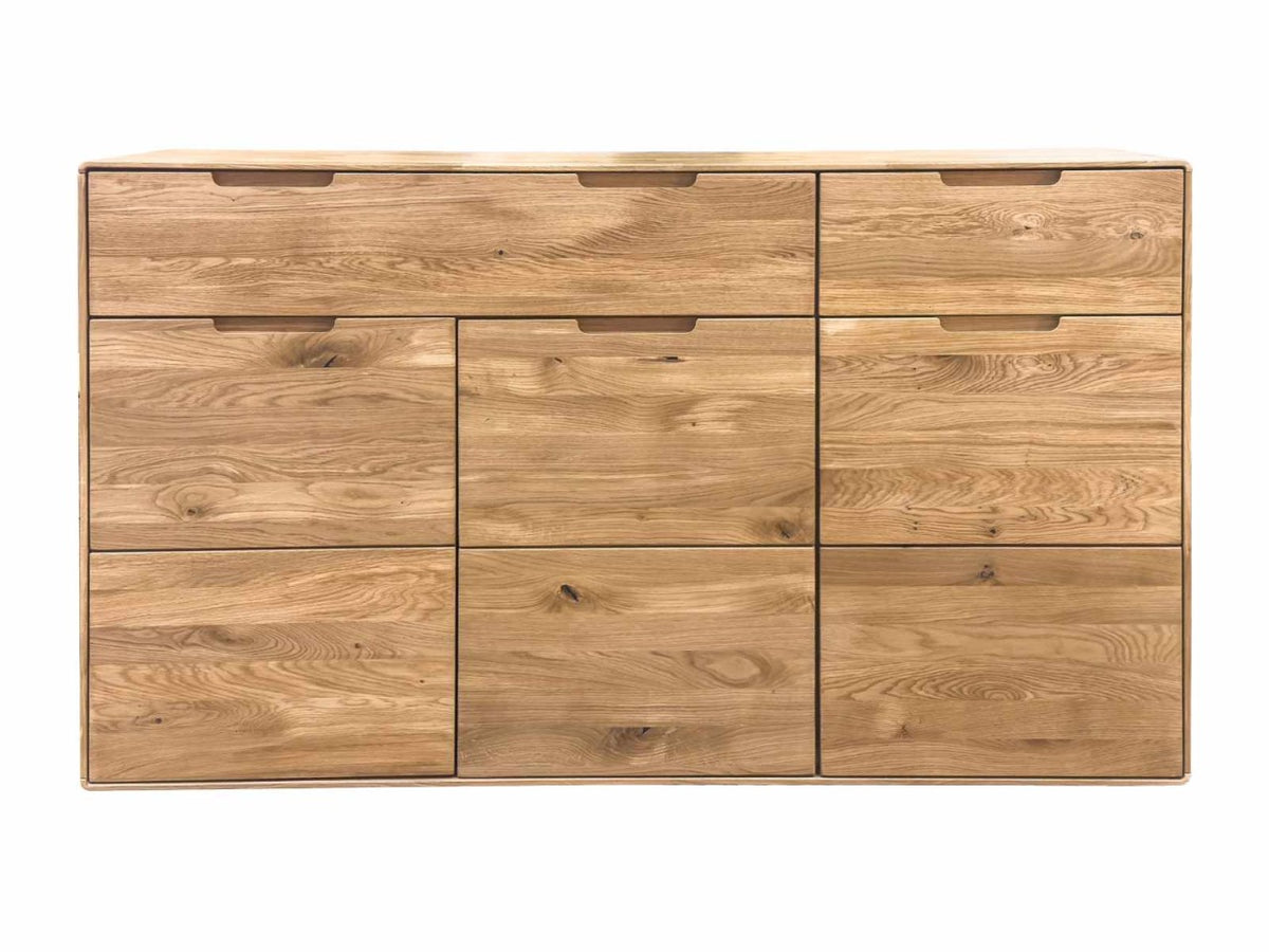 Sideboard Kommode 149x91x40cm Anrichte Fano Massivholz Wildeiche natur