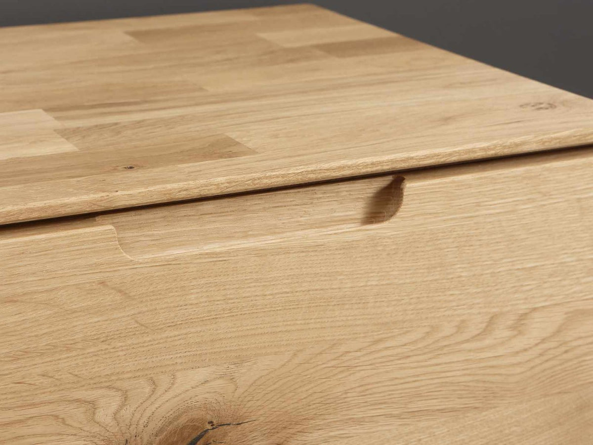 Sideboard Kommode 51x91x40cm Anrichte Fano Massivholz Wildeiche natur