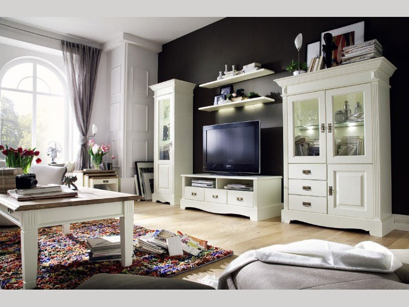 Wohnwand Wohnzimmer Schrank Set Padua 5-teilig B354xH204xT56cm massiv