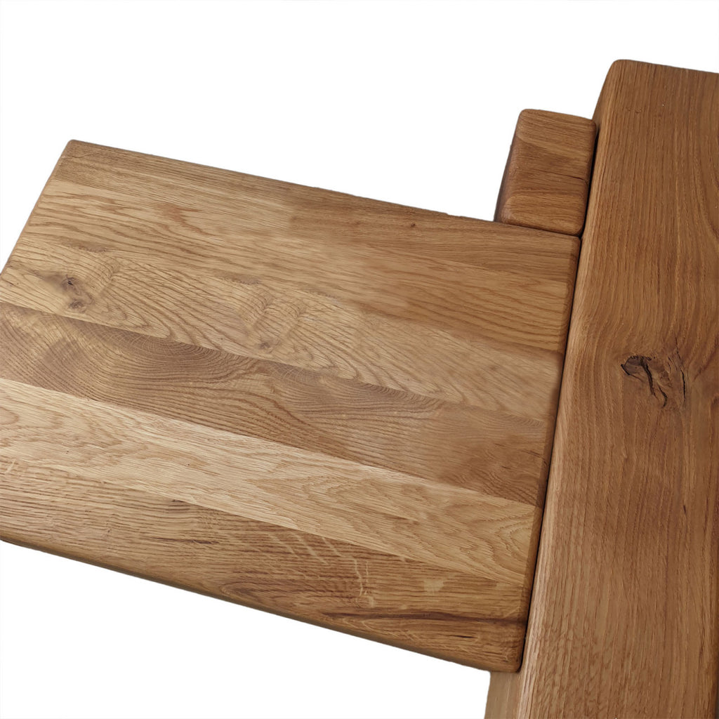 Nachttisch Nachtschrank Massivholz Nachtkonsole Lana B 44 H 40 T 33 cm Balkeneiche massiv links