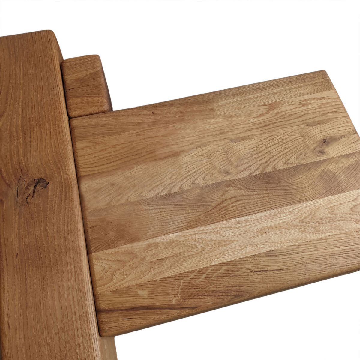 Nachttisch Nachtschrank Massivholz Nachtkonsole Lana B 44 H 40 T 33 cm Balkeneiche massiv rechts