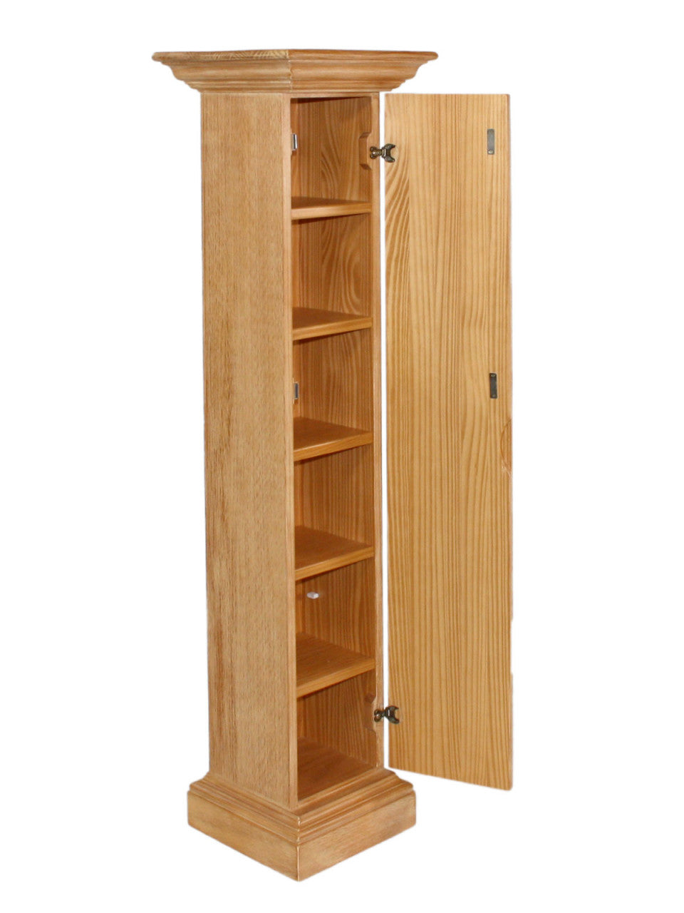 Säulenschrank Blumensäule Duett Höhe 132 cm 1 Tür Pinie massiv Pinie karamell