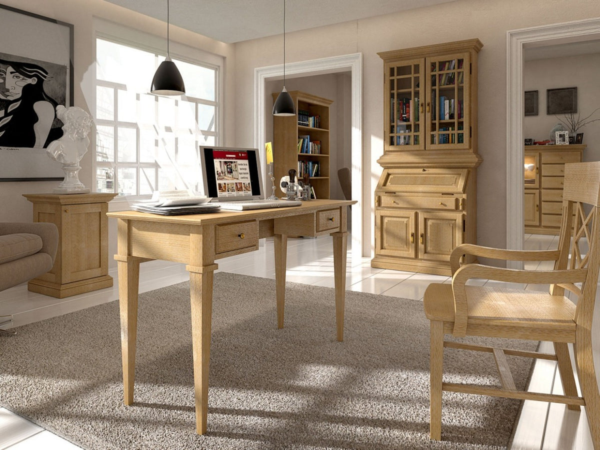 Bücherregal Regal-Schrank Duett B 112 H 212 cm mit 4 Regalfächern Pinie massiv Pinie karamell