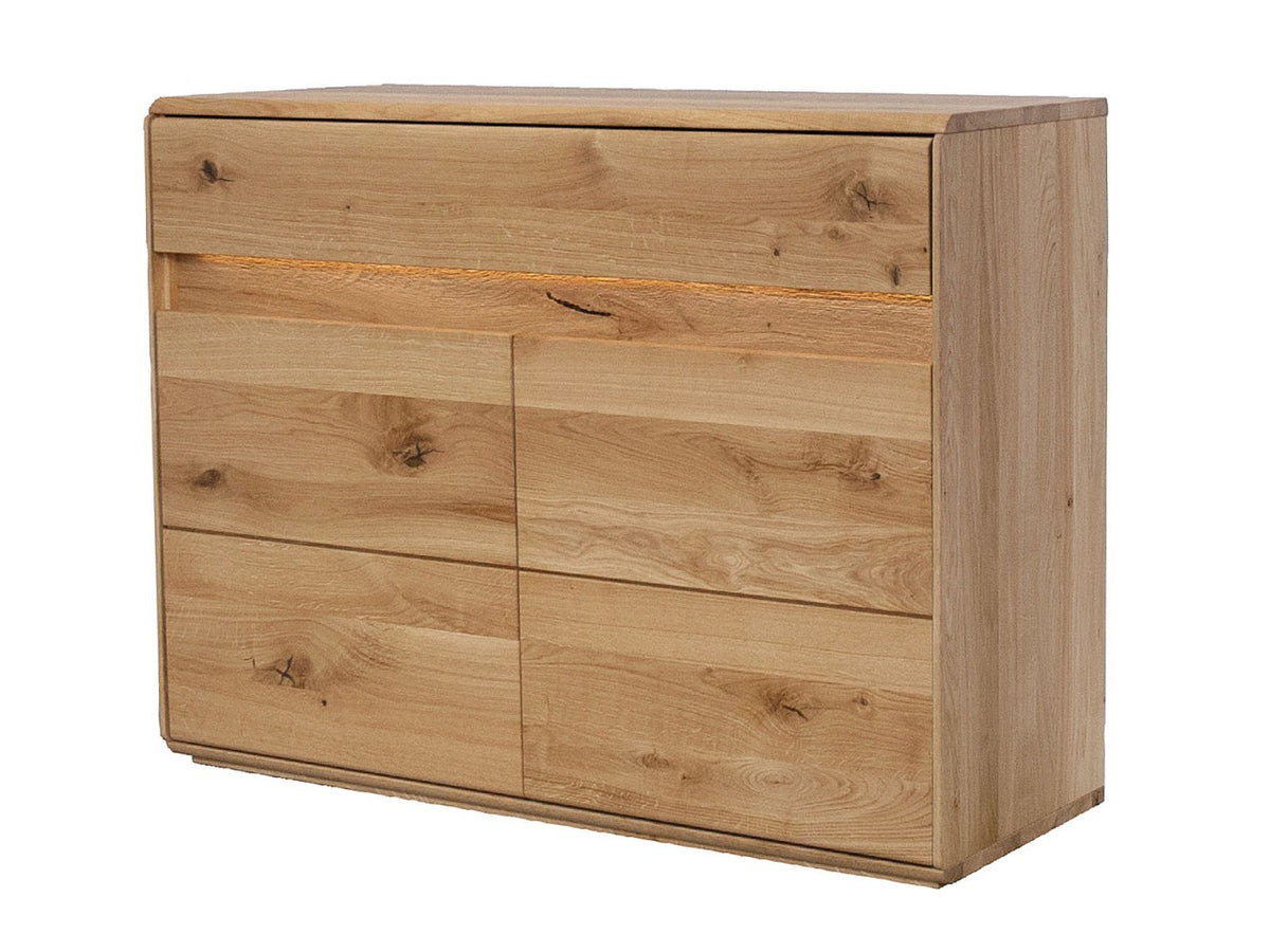 Anrichte Massivholz Sideboard Kommode B 123 H 87,5 cm Bergeiche Wildeiche massiv