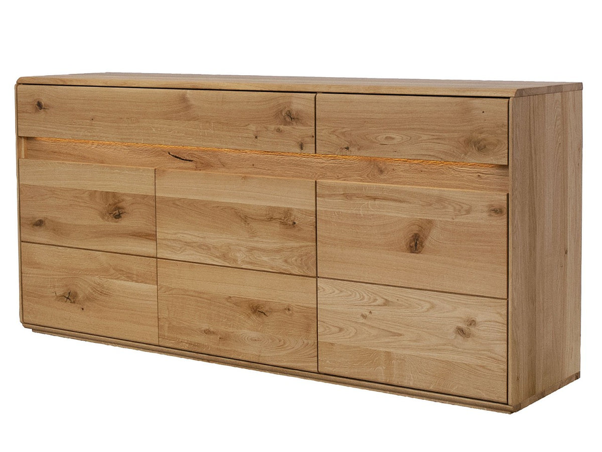 Sideboard Massivholz Anrichte Kommode B 184 H 87,5 cm Bergeiche Wildeiche massiv