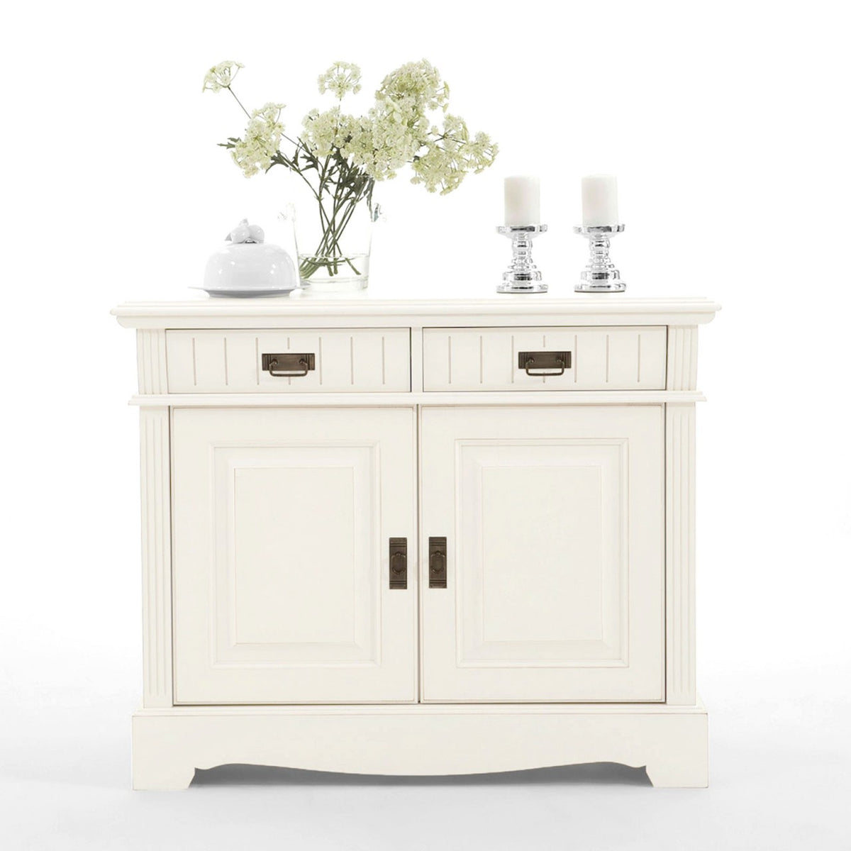 Sideboard Kommode Padua 2 Schubladen 2 Türen Pinie Nordica massiv panna