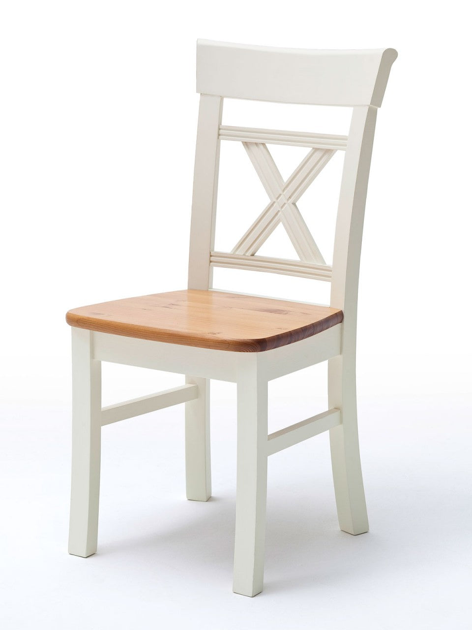 Esszimmer Stuhl Padua mit Massivholz Sitzfläche ohne Sitzkissen panna Absetzung sierra