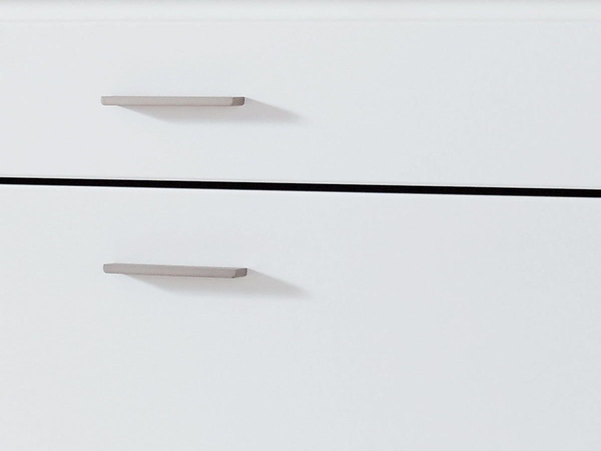TV Lowboard Olbia 141x67x45 cm Pinie Nordica weiß Wildeiche massiv