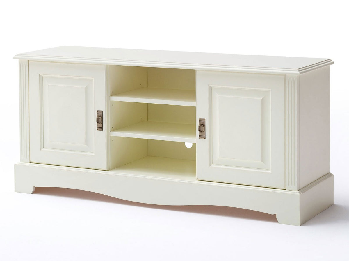 TV-Lowboard Padua – Massivholz Pinie Nordica, 153×68,5×43 cm panna