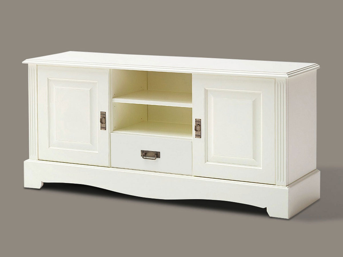 Wohnwand Wohnzimmer Schrank Set Padua 3-teilig B321xH204xT49cm massiv panna
