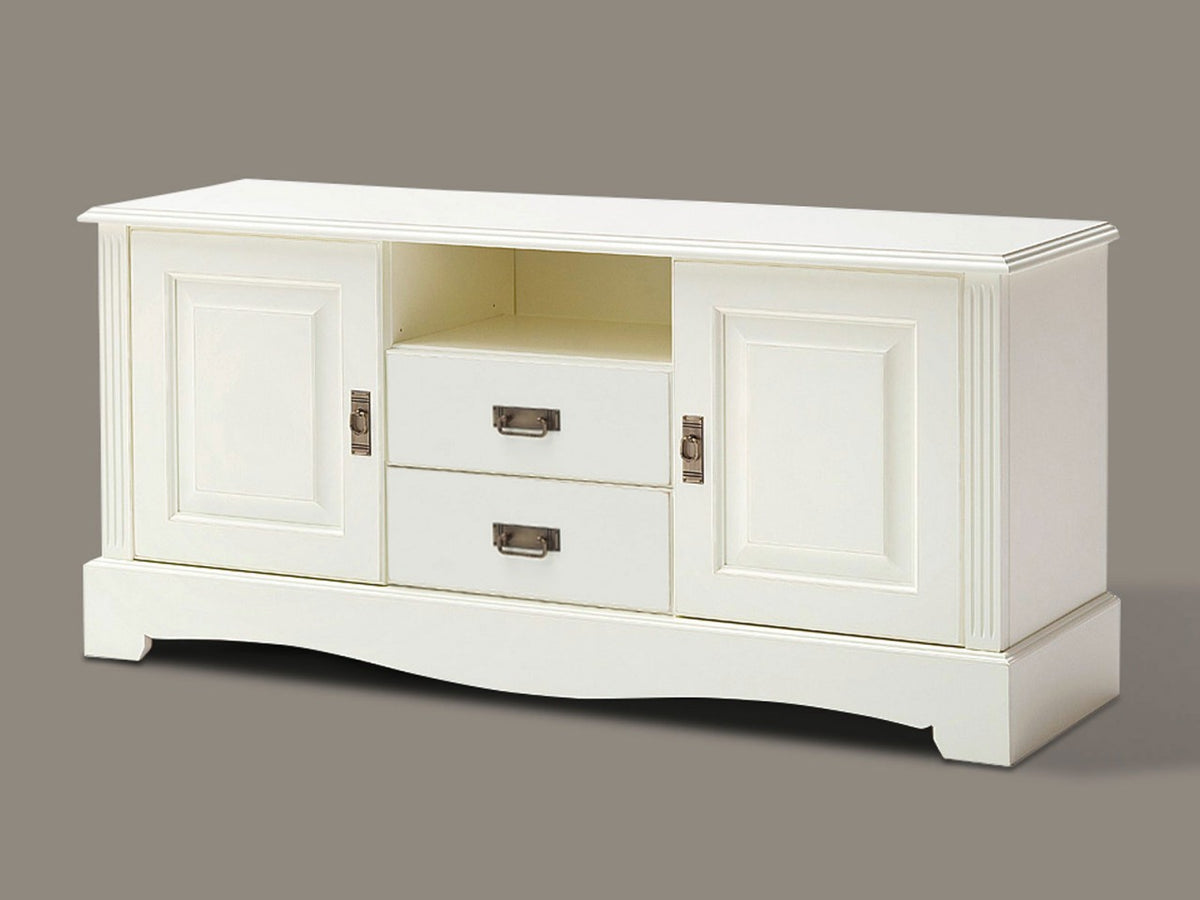 Wohnzimmer Schrank Set Wohnwand Padua 3-teilig B367xH204xT49cm massiv panna
