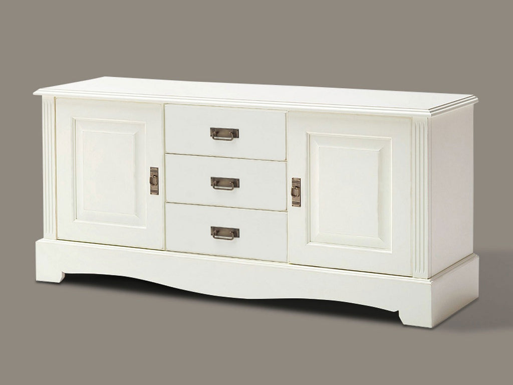 TV Schrank Set Wohnzimmer Padua 4-teilig B294xH161xT46cm massiv panna