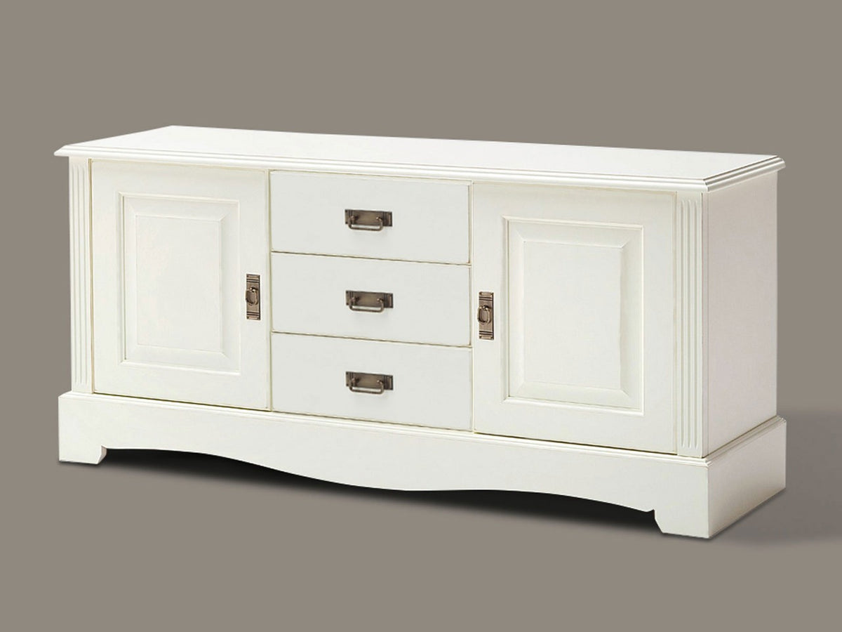 TV Schrank Set Wohnzimmer Padua 4-teilig B294xH161xT46cm massiv panna