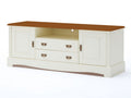 TV-Lowboard Padua – Großformat, Türen & Schubladen 198x68,5x43 cm panna Absetzung sierra