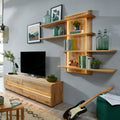 TV Lowboard Set Bergeiche Wildeiche massiv
