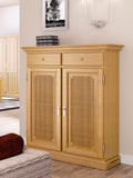 Vertiko Highboard Duett B 111 x H 136 cm 2 Türen 2 Schubladen Pinie massiv Pinie karamell