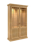 Vitrine Duett 2-türig – Pinie Massivholz, Breite 112 cm Pinie karamell