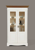 Vitrine Standvitrine Glasvitrine Padua 2-tür. 114,5x200x46,3cm massiv panna Absetzung sierra