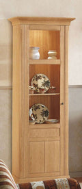 Standvitrine Vienna Hochformat – Pinie Massivholz, 76 x 210 cm