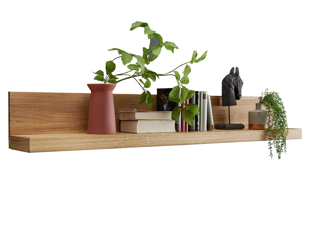 Wohnwand massiv Highboard Lowboard Vitrine 340x204cm Faro Wildeiche