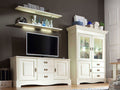 TV Schrank Set Wohnzimmer Padua 4-teilig B294 x H166 x T49cm massiv panna