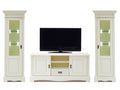 Wohnwand Wohnzimmer Schrank Set Padua 3-teilig B321xH204xT49cm massiv panna