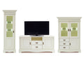 Wohnzimmer Schrank Set Wohnwand Padua 3-teilig B367xH204xT49cm massiv panna