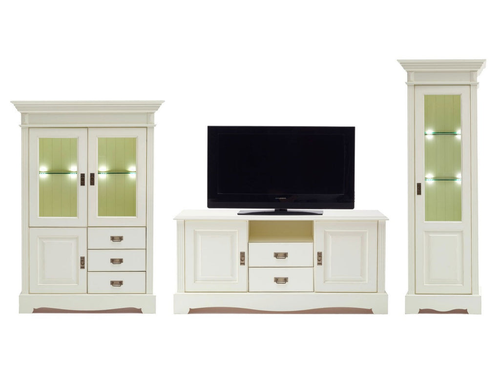 Wohnwand Schrank Set Padua 3-teilig B367xH204xT49cm panna