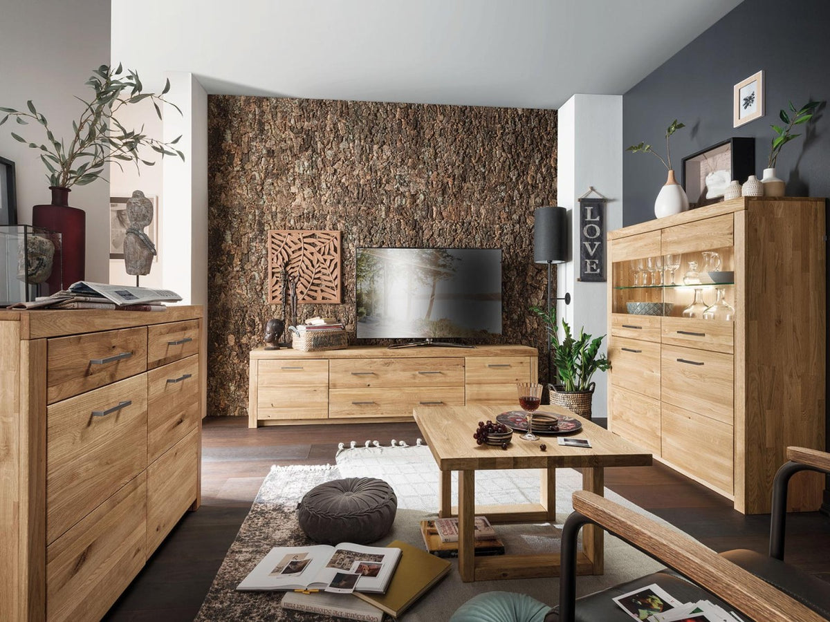Anrichte Sideboard Massivholz B118 H92 cm Faro Wildeiche massiv