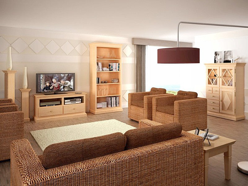 Säulenschrank Blumensäule Grande Höhe 89 cm, Pinie massiv Pinie karamell